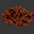 Natural Organic Dried Orange Brown Plant Pile Stacked On Gray Background