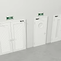 Various White Interior Door Designs Showcasing Different Panel And Glass Features 3d model