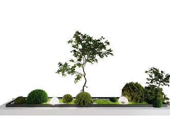 Modern spherical plant combination landscape indoor landscape plants 3d model