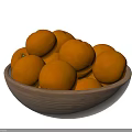 Two Wooden Bowls Filled with Fresh Ripe Oranges on White Background