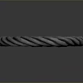 Gray Thick Coiled Rope In Spiral Shape A Practical Decorative Household Item For Daily Use