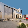 Modern Courtyard 3d model