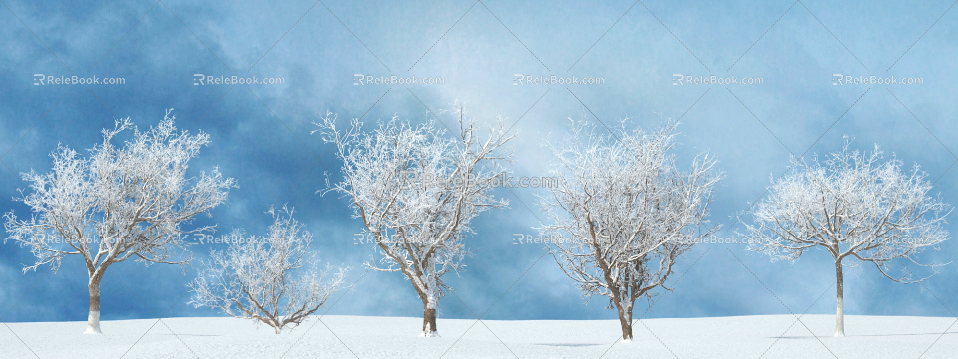 Snow Tree Modern Tree 3d model