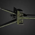 Vintage Military Cannon With Metal Wheels And Long Barrel Structure