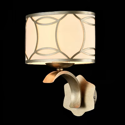Modern Wall Sconce With Beige Shade And Geometric Metal Frame Design 3d model