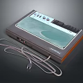 SONYONIC Electronic Device With Gray Body Green Panel Knobs Buttons And Power Cable