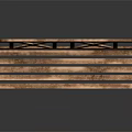 Natural Wooden Outdoor Bench with Cross Back Design and Armrests for Garden Patio