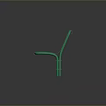 Green Perforated Metal Outdoor Bench With Simple Design And Stable Legs