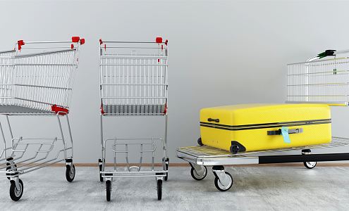 Modern Shopping Cart Supermarket Shopping Cart 3d model