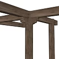 Traditional Chinese Wooden Structural Components With Intricate Carved Decorative Designs