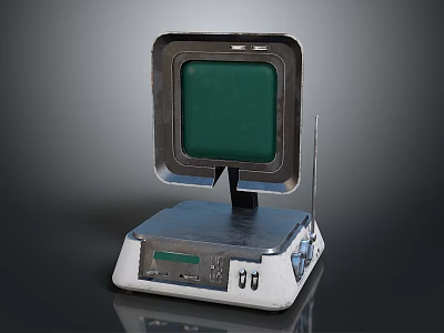 Modern Commercial Equipment With Green Display Screen Metal Base And Control Panel 3d model