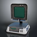 Modern Commercial Equipment With Green Display Screen Metal Base And Control Panel 3d model