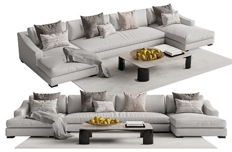 Modern corner sofa multiplayer sofa 3d model