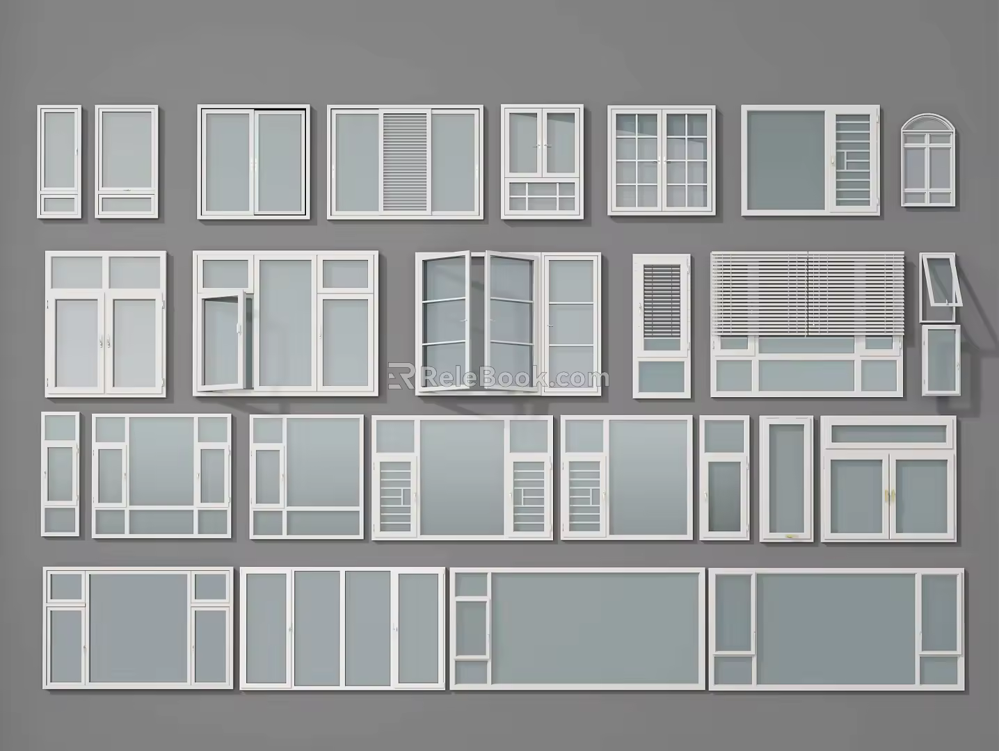 Modern window sliding window aluminum alloy window casement window folding window 3d model