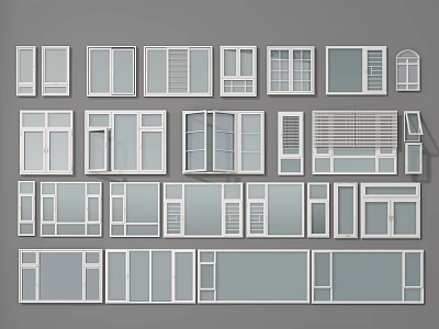Modern window sliding window aluminum alloy window casement window folding window 3d model