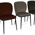 Modern Upholstered Accent Chairs With Pleated Backs Metal Legs And Gray Brown Tones