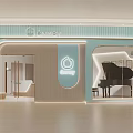 Modern Mall Store Exterior Design With Flower Candy Sign Black Piano And Cozy Ambiance