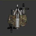 Mech Warrior Mech Soldier Machine Battlearm Mechanical Battlearm Machine Fighter Robot 3d model