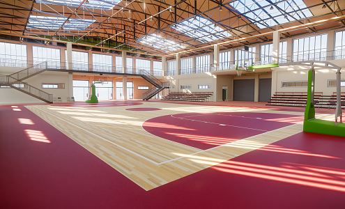 Modern Basketball Court Gymnasium Indoor Basketball Court Competition Venue 3d model