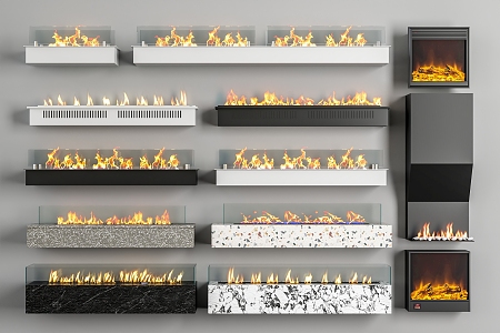 Modern Fireplace 3d model