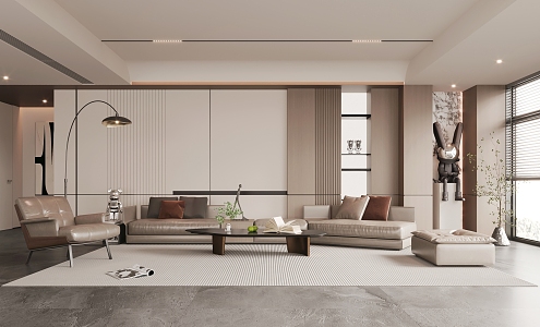 Modern Minotti living room 3d model