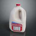 Bassett Milk Jug With Red Cap White Body Blue Red Label And Barcode Household Item