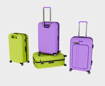 Modern Luggage Stylish Luggage 3d model