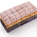 Quilted Velvet Mattresses Stacked In Pink Brown Dark Brown And Purple Shades