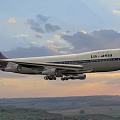 Lufthansa Passenger Plane Flying In Blue Sky With White And Blue Livery