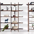 New Chinese-style Antique Frame Decorative Frame Antique Frame Combination 3d model