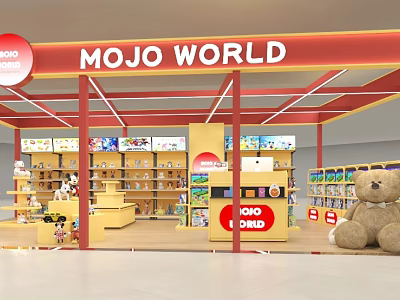 Bright Mojo World Children Toy Counter With Various Cute Toys In Modern City Shopping Mall 3d model