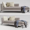 Modern chaise longue multiplayer sofa 3d model