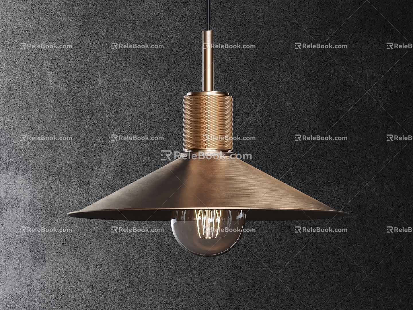 American Retro All Copper Chandelier American Retro All Copper 3d model