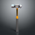 Professional Hardware Tool Hammer With Metal Head Yellow And Gray Non Slip Handle Durable Use