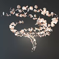 Elegant Spiral Petal Design Modern Chandelier for Interior Decorative Lighting