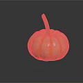 Fresh Yellow And Orange Striped Pumpkin With Stem On Black Background
