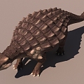 Sub-era Anthylosaurus Dinosaur with Binding Action Animation 3d model