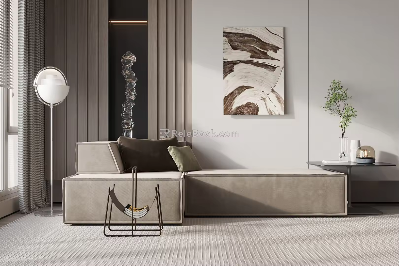 modern chaise longue sofa 3d model