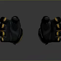 Black And Yellow Protective Gloves For Daily Use And Work Activities