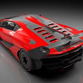 Red Lamborghini High Performance Supercar With Sleek Design And Carbon Fiber Parts
