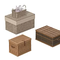 Woven Storage Boxes With Different Sizes And Lid Design For Home Organization