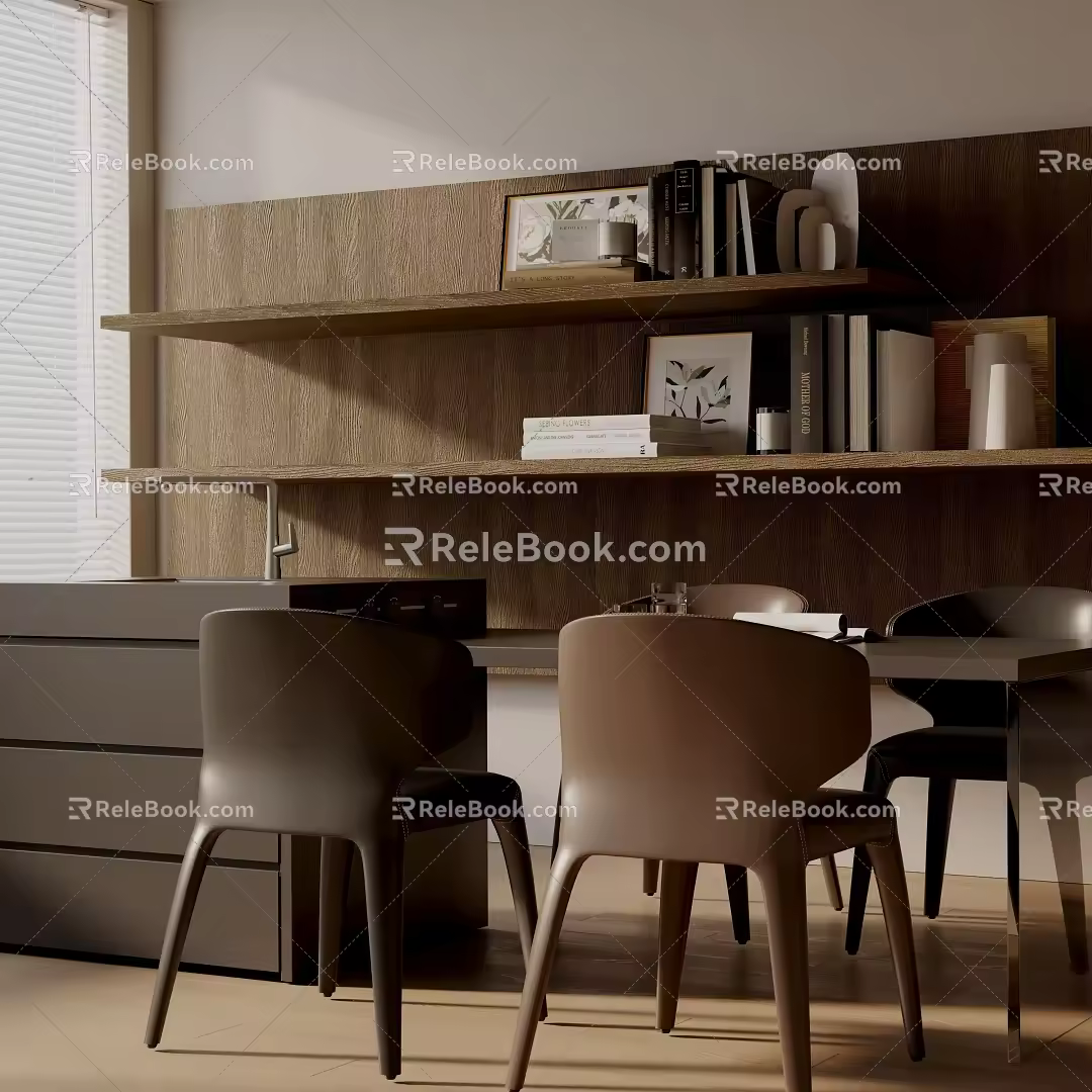 Modern table combination 3d model