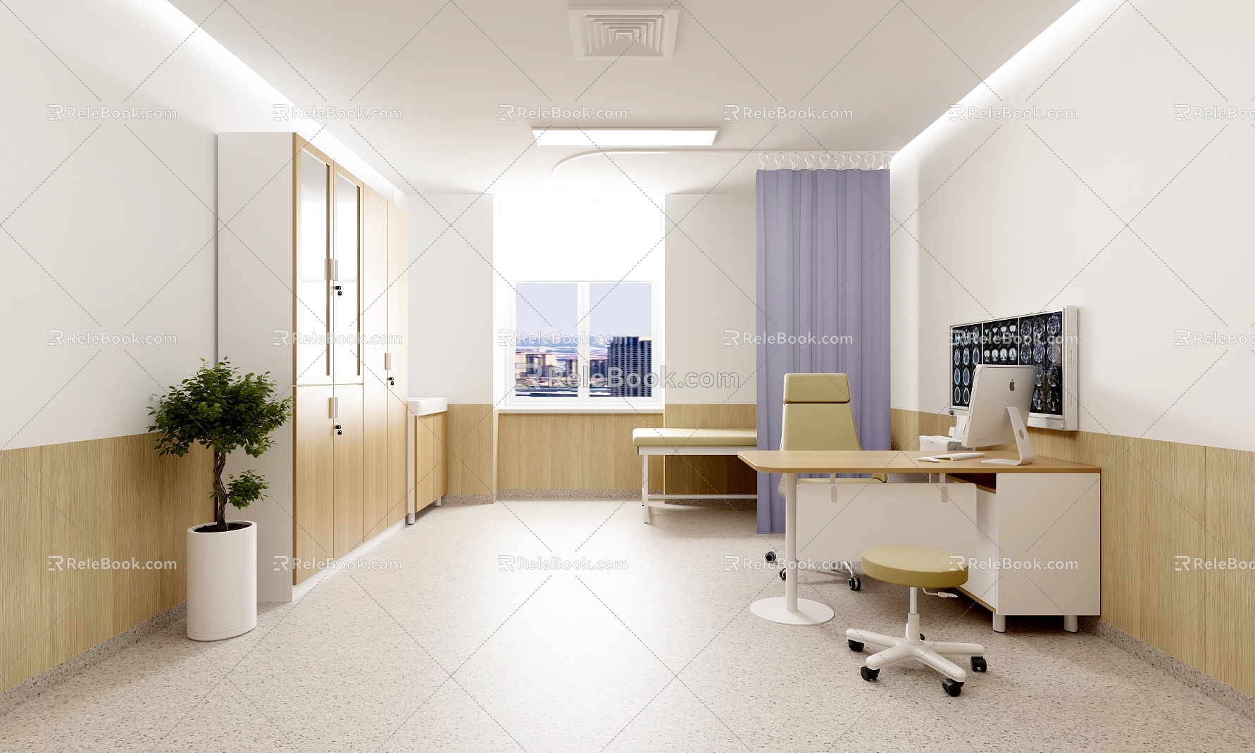 Hospital consulting room 3d model