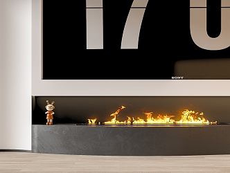 Modern Fireplace Electronic Fireplace Stove 3d model