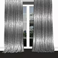 Modern home curtains 3d model