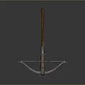 Traditional Crossbow Design With Wooden Stock And Metal Bow Components