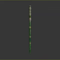 Two Decorative Weapons With Green Yellow Handles And Silver Blades