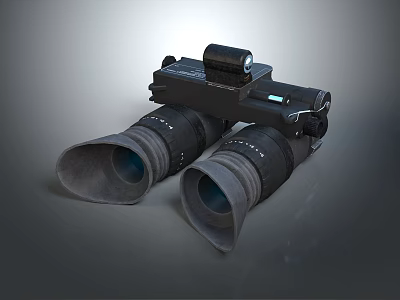 High Quality Night Vision Binoculars With Tactical Mounted Illuminator And Optics 3d model