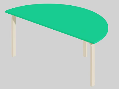 semicircle children's table 3d model semicircle children's table 3d model