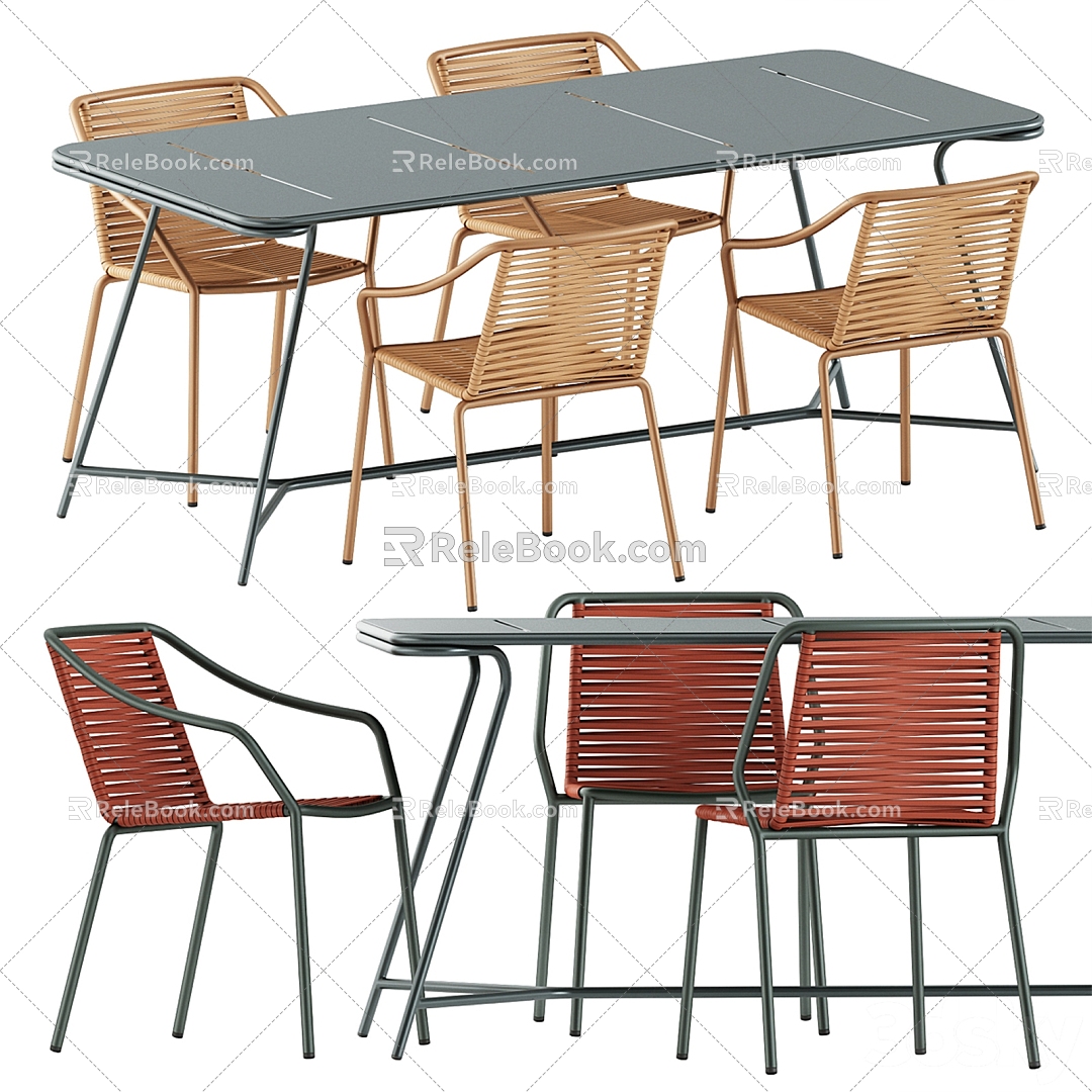 Modern outdoor tables and chairs 3d model